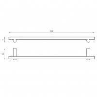 Полотенцедержатель ABBER Osten 316 AA1856BST сталь брашированная - Gidratop.ru изображение
