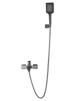 Смеситель для ванны с душем WONZON & WOGHAND FLEX, Темный графит (WW-88037072-BGM) - Gidratop.ru изображение