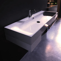 Раковина 120х45 cм, 1 отв., цвет: белый - Gidratop.ru изображение