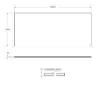BELLAGIO Столешница из искусственного мрамора, 50186 Bianco 106х46 - Gidratop.ru изображение