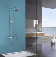 Душевая стойка ABBER Wasser Kreis AF8160L с термостатом без излива, хром - Gidratop.ru изображение