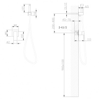 Смеситель ABBER Daheim AF8225G с гигиеническим душем, золото матовое - Gidratop.ru изображение