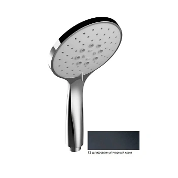 Душевая лейка Keuco Edition 400 51580130300, 13 см, 3 режима, цвет хром черный шлифованный