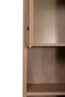 KRAFT Шкаф подвесной с одной распашной дверцей с доводчиками и одной открытой полкой, левосторонний, Rovere Nebrasca Nature, 330x300x1600, KRAFT-1600-1A-SC-RNN-L - Gidratop.ru изображение