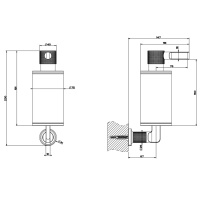 GESSI INCISO дозатор для жидкого мыла настенный, цвет: черный/nero XL - Gidratop.ru изображение