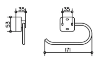 Бумагодержатель Keuco Smart 02362010000 без крышки - Gidratop.ru изображение