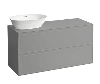 Тумба под раковину Laufen New Classic 117.5 х 45.5 х 60 см, 4.0608.3.085.627.1, подвесная, серый, отверстие слева