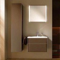 Шкаф-пенал Keuco Royal Reflex 34031 140001 подвесной 35 см, с корзиной, трюфель, петли слева - Gidratop.ru изображение