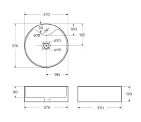 Раковина накладная керамическая круглая BB1400 - Gidratop.ru изображение