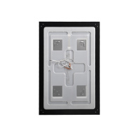 Зеркало в алюминиевой раме со встроенным светильником и сенсорным выключателем по периметру рамы, SPC-KRAFT-500-800-SENS-NERO, 500x800x32 мм - Gidratop.ru изображение