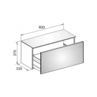 Тумба Keuco Royal Reflex 34010 120000 80 см подвесная, боковая, мокка - Gidratop.ru изображение
