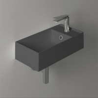 Раковина 50х27см., подвесная, 1 отв., правая, цвет: antracite matt - Gidratop.ru изображение