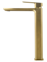 Смеситель для раковины высокий WONZON & WOGHAND DIAMOND, Брашированное золото (WW-88239011-BG) - Gidratop.ru изображение