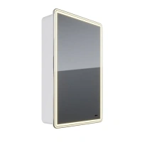 Зеркальный шкаф Lemark Element 50 х 80 см, с подсветкой, белый матовый, правый, LM50ZS-E - Gidratop.ru изображение