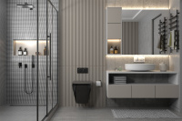 Комплект подвесной унитаз ABBER Rechteck AC1201MB черный матовый с инсталляцией AC0105 и кнопкой AC0121MMG золото матовое - Gidratop.ru изображение