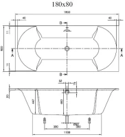 Квариловая ванна Villeroy&Boch Pavia UBQ180PAV2V-01 180x80 - Gidratop.ru изображение