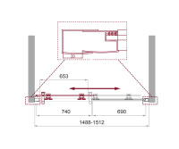 Душевая дверь BelBagno UNO-195-BF-1-150-C-Cr - Gidratop.ru изображение