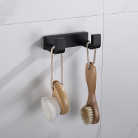 Крючок двойной ABBER Westen AA1750B черный матовый - Gidratop.ru изображение