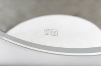 Зеркало с встроенным светильником, сенсорным выключателем и подогревом SPC-RNG-800-LED-TCH-WARM, 12W, 220-240V, 800x30 - Gidratop.ru изображение