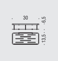 Colombo Angolari Полочка металлическая, цвет: хром - Gidratop.ru изображение