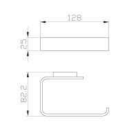 Держатель для туалетной бумаги без крышки WONZON & WOGHAND LOTTE, Хром (WW-8316) - Gidratop.ru изображение