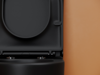 Напольный пристенный унитаз Metropol смыв Торнадо черный матовый CN4001TMB - Gidratop.ru изображение