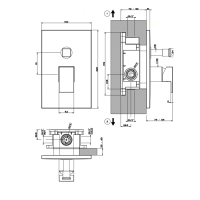 Gessi Rettangolo встраиваемый однорычажный смеситель с автоматическим переключателем ванна/душ(внешние части), цвет: хром - Gidratop.ru изображение