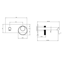 Gessi Anello смеситель настенный, с изливом 149-169 мм, цвет хром (внешняя часть) - Gidratop.ru изображение