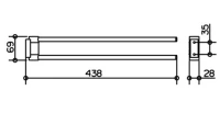 Полотенцедержатель Keuco Plan 14918 010000, 44 см, хром - Gidratop.ru изображение