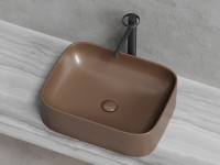 Умывальник чаша накладная прямоугольная (цвет Темно-x - Gidratop.ru изображение