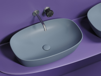 Умывальник чаша накладная овальная (цвет Серо-x - Gidratop.ru изображение