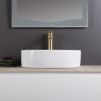 Раковина керамическая накладная, овальная BB1049 - Gidratop.ru изображение