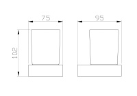 Стакан для зубных щеток с держателем WONZON & WOGHAND, Хром (WW-9521) - Gidratop.ru изображение