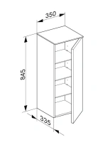 Шкаф Keuco Royal Reflex 34020 120002 подвесной 35 см, мокка, петли справа - Gidratop.ru изображение