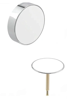 Декоративный комплект Geberit d52, для слива-перелива для ванн с поворотным механизмом, белый/глянцевый хром, 150.300.KJ.1