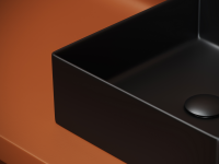 Раковина накладная квадратная 361x361x130, цвет черный матовый, арт.CN6068MB - Gidratop.ru изображение