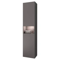 Шкаф-пенал Keuco Stageline 32831290102, подвесной 40 см, с подсветкой, инокс матовый - Gidratop.ru изображение