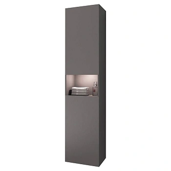 Шкаф-пенал Keuco Stageline 32831290102, подвесной 40 см, с подсветкой, инокс матовый