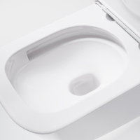 Унитаз подвесной Demi VT1-55T Tornado, цвет белый, ультратонкое soft-close сиденье - Gidratop.ru изображение