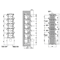 Gessi Rettangolo встраиваемый термостат, подключение на 3/4, с 5ю независимыми выходами(внешние части), цвет: хром - Gidratop.ru изображение
