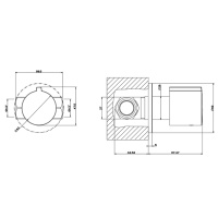 Gessi Emporio shower встраиваемая часть для запорного вентиля, цвет: Chrome - Gidratop.ru изображение