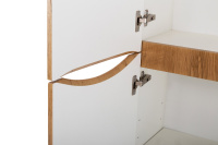 FLY-MARINO Шкаф подвесной с двумя распашными дверцами с доводчиками, с двумя полками, левосторонний, Rovere nature, 400x300x1500, FLY-MARINO-1500-2A-SC-RN-P-L - Gidratop.ru изображение