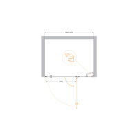 Душевая дверь CEZARES VERONA-W-B-12-90-C-Cr - Gidratop.ru изображение