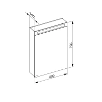Зеркальный шкаф Keuco Royal E-One 44304171000, 50 см, с подсветкой, алюминий серебристый - Gidratop.ru изображение