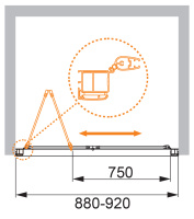 Душевая дверь CEZARES ANIMA-W-BS-90-C-Cr - Gidratop.ru изображение