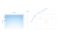 Зеркало ABBER See AG6104SP с подсветкой, сенсорный выключатель, диммер, датчик присутствия - Gidratop.ru изображение