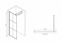 Душевая перегородка ABBER Immer Offen AG62120B8 - Gidratop.ru изображение