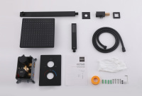 Душевая система ABBER Weiss Insel AF8051B скрытого монтажа без излива, термостат, черный матовый - Gidratop.ru изображение