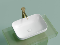 Умывальник чаша накладная прямоугольная (цвет Белый Матовый) Element 500x359x145мм - Gidratop.ru изображение