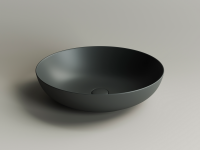 Умывальник чаша накладная овальная (цвет Темный Антрацит Матовый) Element 520x395x130мм - Gidratop.ru изображение